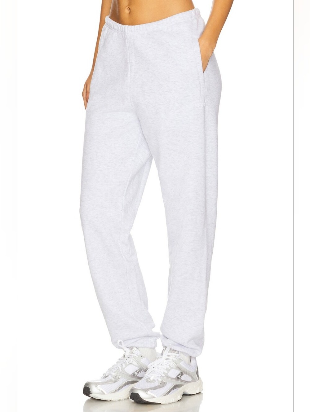 Skims Light Heathered Gray Cotton Fleece Classic Jogger Sweatpants 3X NWT
